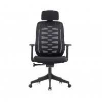 Кресло АКЛАС Селла HR HB 8003A Черный (Черный) Кресло АКЛАС Селла HR HB 8003A Черный (Черный)